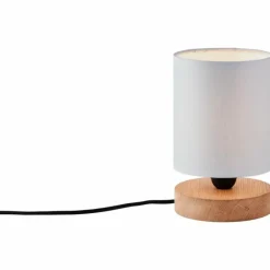 Lampe de table Brilliant Vonnie Bois clair, Noir, 1 lumière