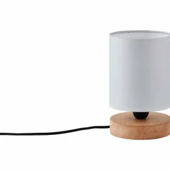 Lampe de table Brilliant Vonnie Bois clair, Noir, 1 lumière