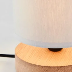 Lampe de table Brilliant Vonnie Bois clair, Noir, 1 lumière