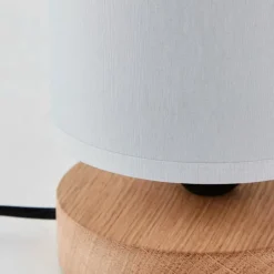 Lampe de table Brilliant Vonnie Bois clair, Noir, 1 lumière