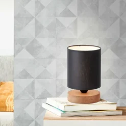 Lampe de table Brilliant Vonnie Bois clair, Blanc, 1 lumière