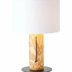 Lampe de table Brilliant Jimena Bois clair, Noir, 1 lumière