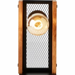 Lampe de table Brilliant Calandra Bois clair, Noir, 1 lumière