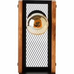 Lampe de table Brilliant Calandra Bois clair, Noir, 1 lumière