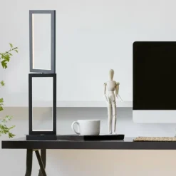 Lampe de table Brilliant Ranut LED Noir, 2 lumières