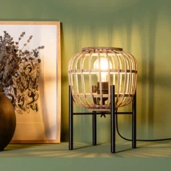 Lampe de table Brilliant Nikka Noir, 1 lumière