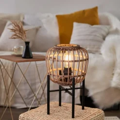 Lampe de table Brilliant Nikka Noir, 1 lumière