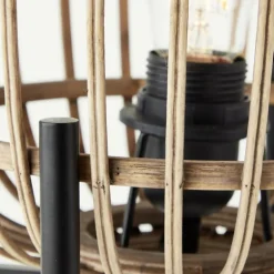 Lampe de table Brilliant Nikka Noir, 1 lumière