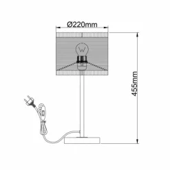 Lampe de table Brilliant Raffy Noir, 1 lumière