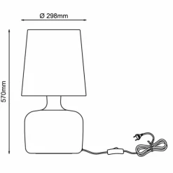 Lampe de table Brilliant Hydra Bleu, 1 lumière