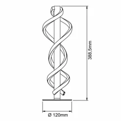 Lampe de table Brilliant Amalie LED Noir, 1 lumière