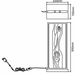 Lampe de table Brilliant Chaumont LED Écru, Noir, 1 lumière