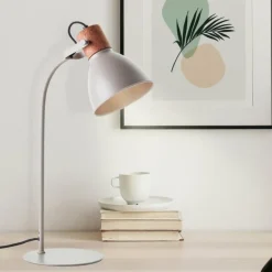 Lampe de table Brilliant Erena Gris, 1 lumière