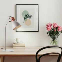 Lampe de table Brilliant Erena Gris, 1 lumière