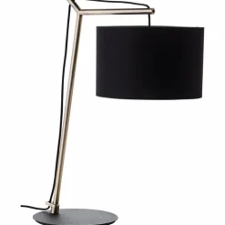 Lampe de table Brilliant Annice Or, Noir, 1 lumière