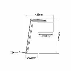 Lampe de table Brilliant Annice Or, Noir, 1 lumière