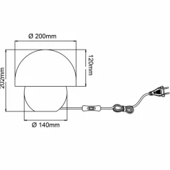 Lampe de table Brilliant Nalam Écru, 1 lumière