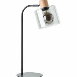 Lampe de table Brilliant Weald Bois clair, Noir, 1 lumière
