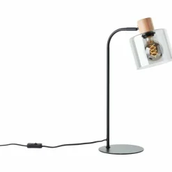 Lampe de table Brilliant Weald Bois clair, Noir, 1 lumière