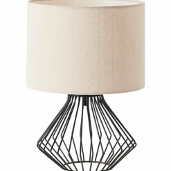 Lampe de table Brilliant Melfort Noir, 1 lumière