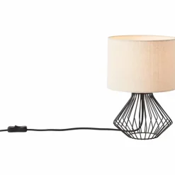 Lampe de table Brilliant Melfort Noir, 1 lumière
