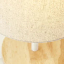 Lampe de table Brilliant Lunde Écru, Blanc, 1 lumière