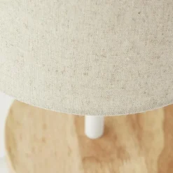 Lampe de table Brilliant Lunde Écru, Blanc, 1 lumière
