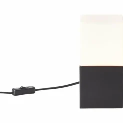 Lampe de table Brilliant Twisty Noir, 1 lumière