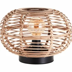 Lampe de table Brilliant Woodball Noir, 1 lumière