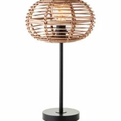 Lampe de table Brilliant Woodball Noir, 1 lumière