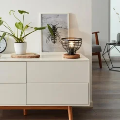 Lampe de table Brilliant Avia Écru, 1 lumière