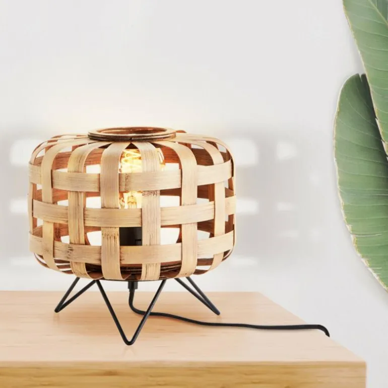 Lampe de table Brilliant Woodline Noir, 1 lumière