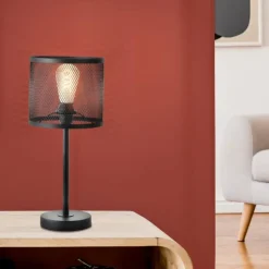 Lampe de table Brilliant Maze Noir, 1 lumière