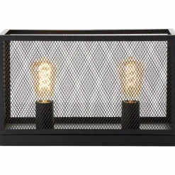 Lampe de table Brilliant Maze Noir, 2 lumières