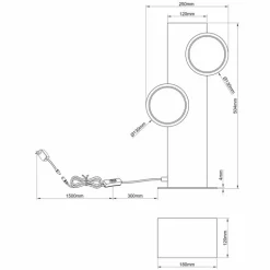 Lampe de table Brilliant Cheesy LED Noir, 1 lumière
