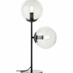 Lampe de table Brilliant Ariol Noir, 2 lumières