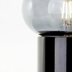Lampe de table Brilliant Knut Noir, 1 lumière