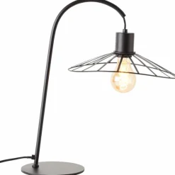 Lampe de table Brilliant-Leuchten Leika Noir, 1 lumière
