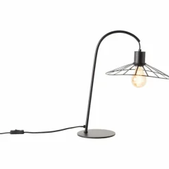 Lampe de table Brilliant-Leuchten Leika Noir, 1 lumière