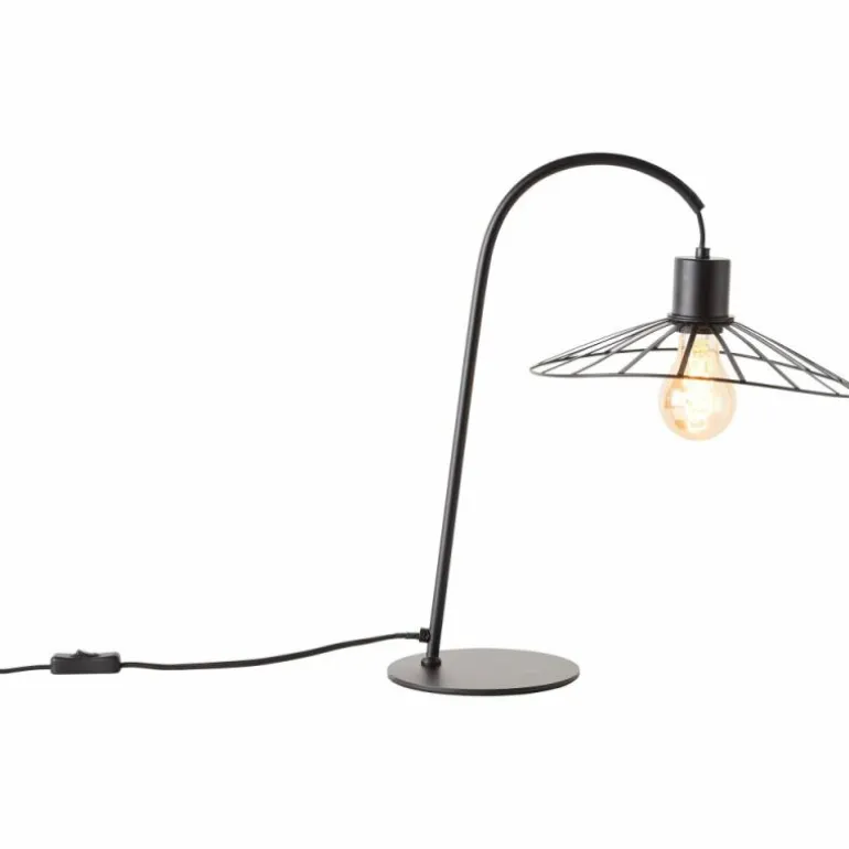 Lampe de table Brilliant-Leuchten Leika Noir, 1 lumière