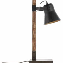 Lampe de table Brilliant-Leuchten Decca Bois foncé, Noir, 1 lumière