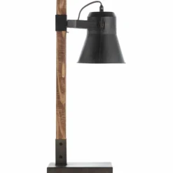 Lampe de table Brilliant-Leuchten Decca Bois foncé, Noir, 1 lumière
