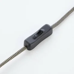 Lampe de table Brilliant-Leuchten Decca Bois foncé, Noir, 1 lumière