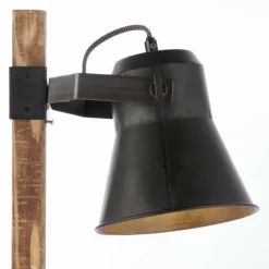 Lampe de table Brilliant-Leuchten Decca Bois foncé, Noir, 1 lumière