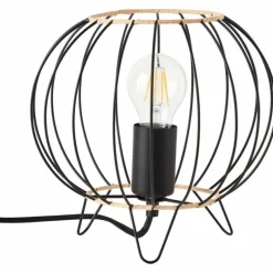 Lampe de table Brilliant-Leuchten Silemia Écru, Noir, 1 lumière