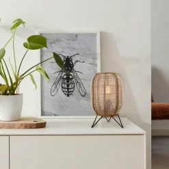 Lampe de table Brilliant-Leuchten Tanah Noir, 1 lumière