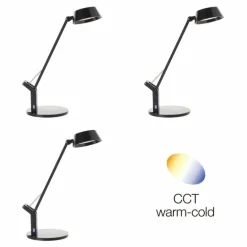 Lampe de table Brilliant-Leuchten Kaila LED Noir, 1 lumière