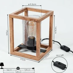 Lampe de table Brugg Écru, Noir, 1 lumière