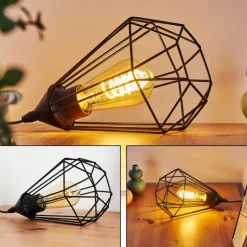 Lampe de table Cenova Noir, 1 lumière