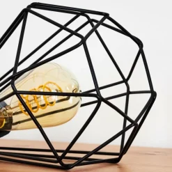 Lampe de table Cenova Noir, 1 lumière